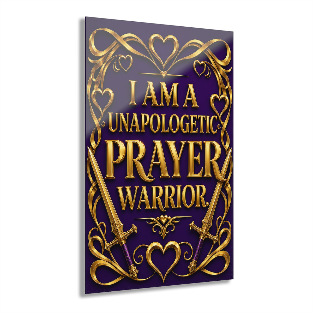 Acrylic Print — "I Am a Unapologetic Prayer Warrior" Religious Wall Art