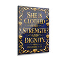 Acrylic Print – “She Is Clothed with Strength and Dignity” (Proverbs 31:25)