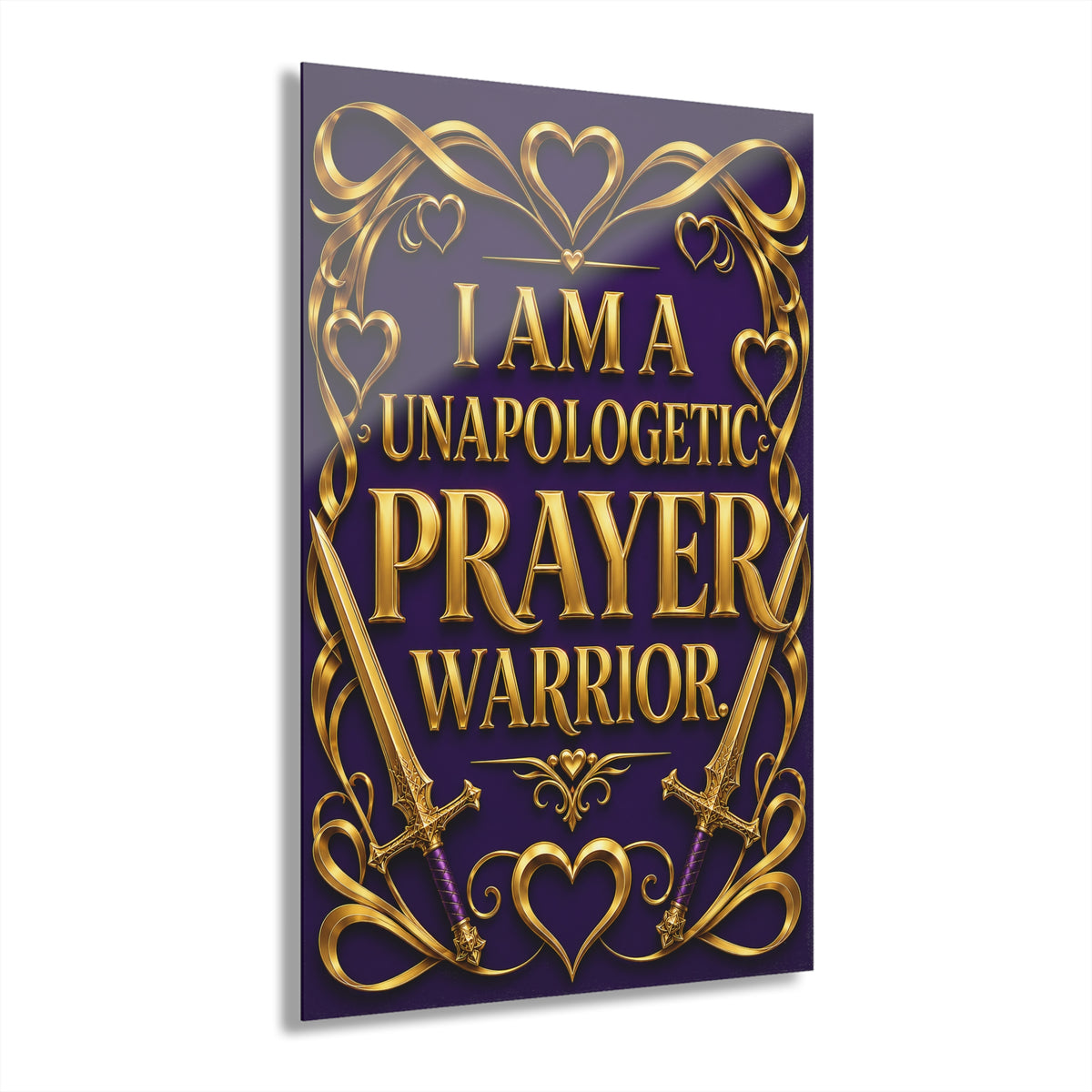 Acrylic Print — "I Am a Unapologetic Prayer Warrior" Religious Wall Art