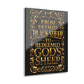 Acrylic Wall Art - "From Deemed Black Sheep to Redeemed God's Sheep" Christian Decor