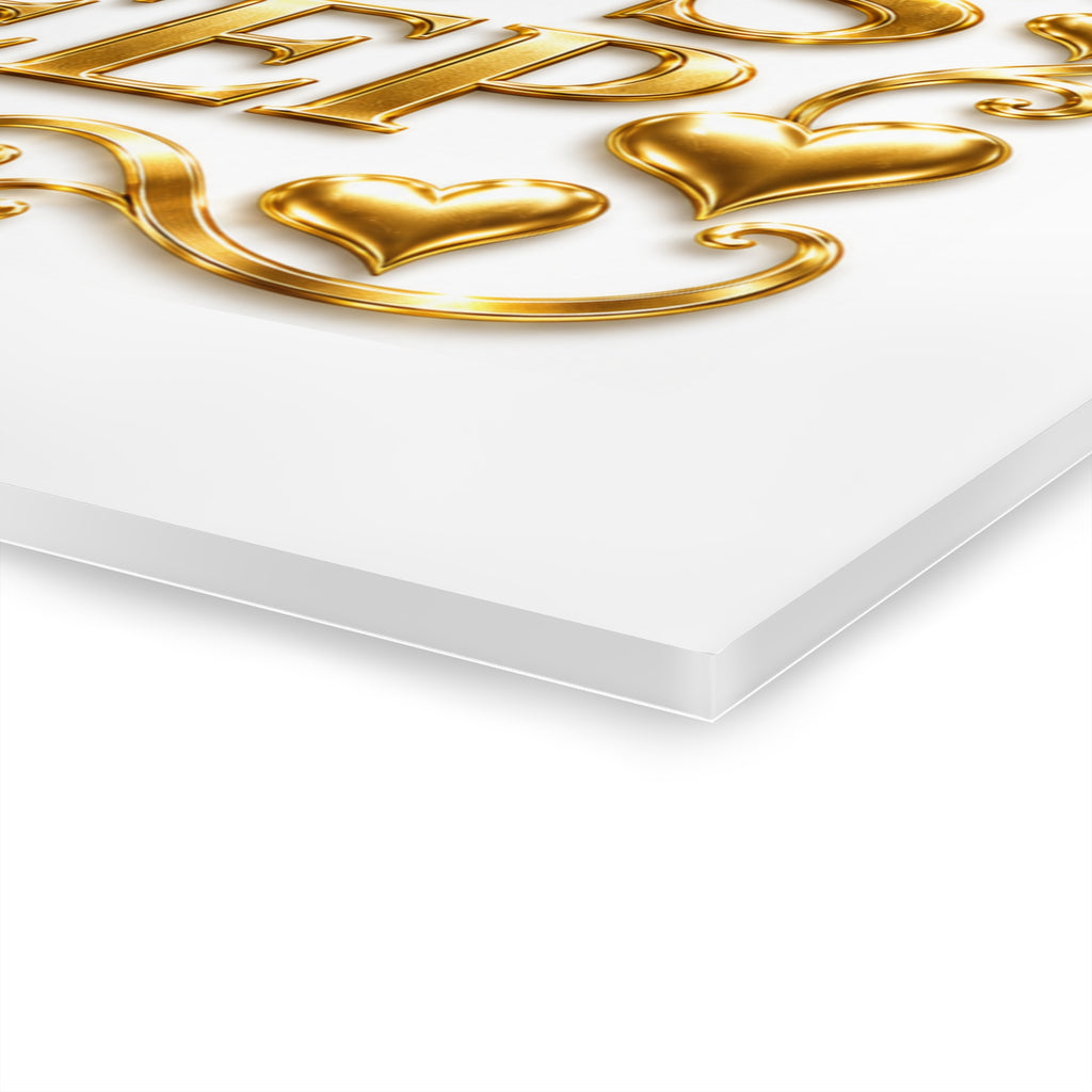 Acrylic Print – "From Deemed Black Sheep to Redeemed God's Sheep" (Gold Typography)